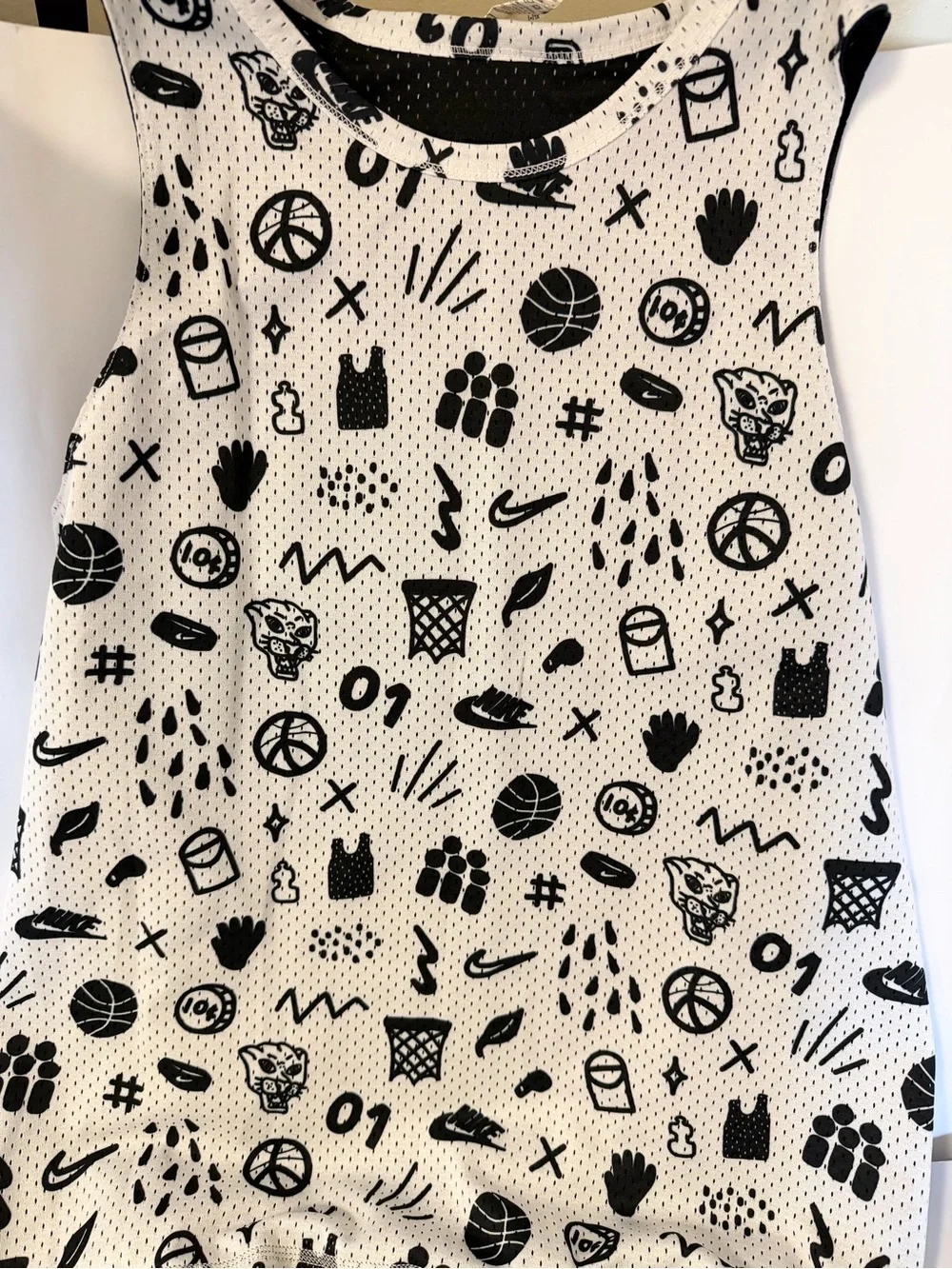 Nike Black & White Kids Basketball Jersey and Shorts Set - Panther Graphic